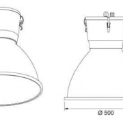 Low bay magnetic induction lamp Focus Bell