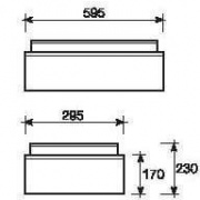 Suspended Induction lamp dimensions low bay