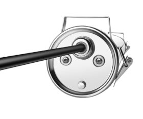 Italtesla Lineare UCT3 stainless end cap close-up