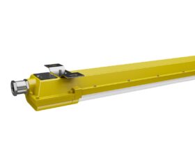 Italtesla Monolite UCE4 bracket & power detail yellow